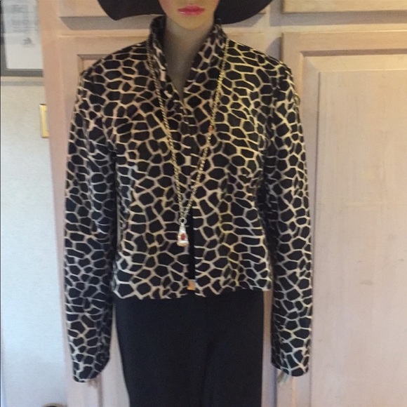 NWOT Elliott Lauren Giraffe Print Jacket/Blazer size 10 - Picture 2 of 7